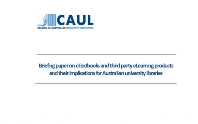Council of Australian University Libraries (CAUL) eTextbooks study