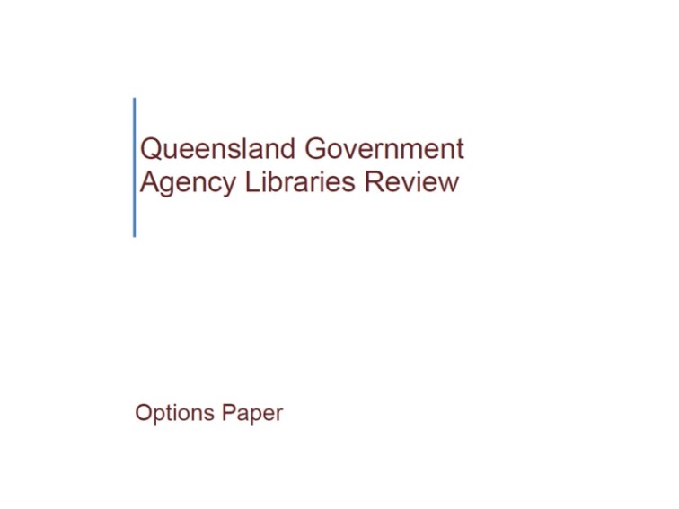 Queensland Government Agency Libraries Review