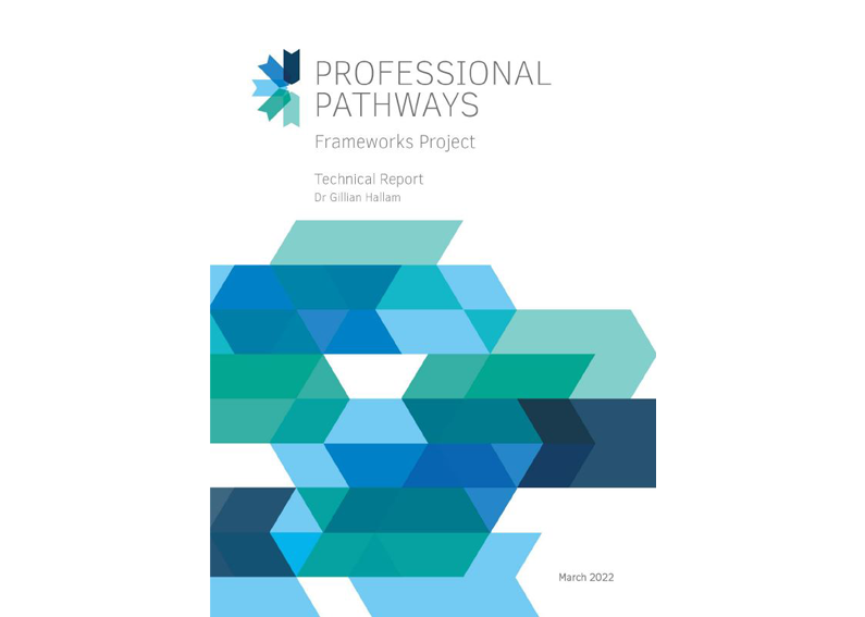 Professional pathways frameworks project - technical report cover
